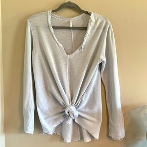 Christina Lehr Pale Blue Waffle Weave Shirt